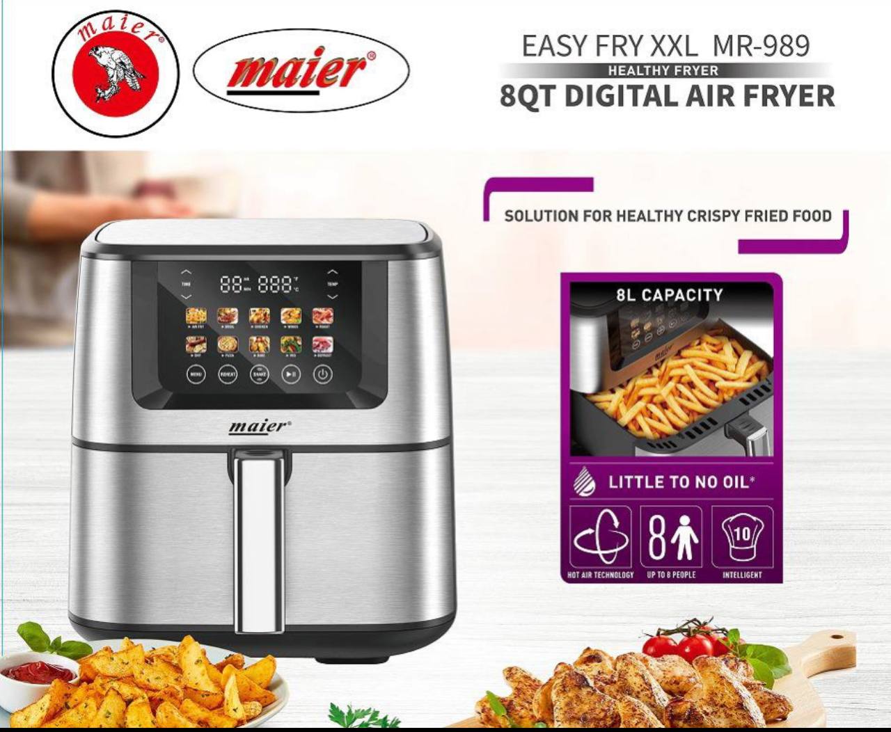 سرخ کن بدون روغن مایر مدل Maier MR-989