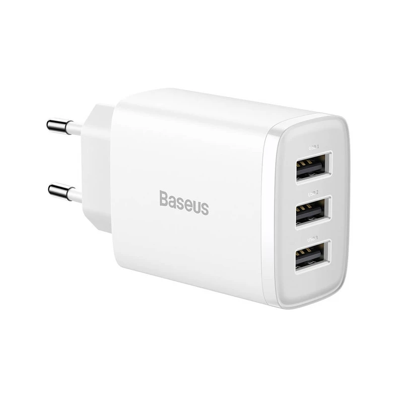 شارژر دیواری باسئوس مدل Compact Charger 3port