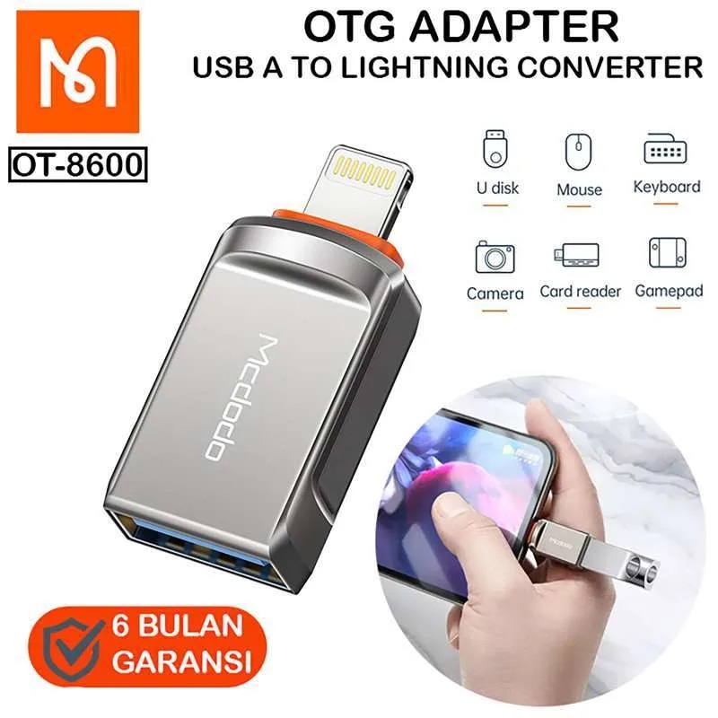 مبدل OTG تبدیل USB به لایتنینگ مک دودو مدل NewPack 2022