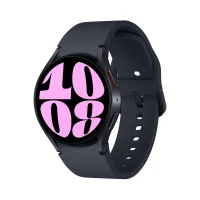 ساعت هوشمند سامسونگ مدل Galaxy Watch6 40mm، مناسب برای ورزش، روزمره، رسمی، دارای قابلیت‌های صفحه نمایش رنگی و لمسی، کنترل موسیقی، قابلیت مکالمه از طریق بلوتوث، بند سیلیکون، فرم صفحه دایره، فناوری GPS، با حافظه داخلی 16 گیگابایت،