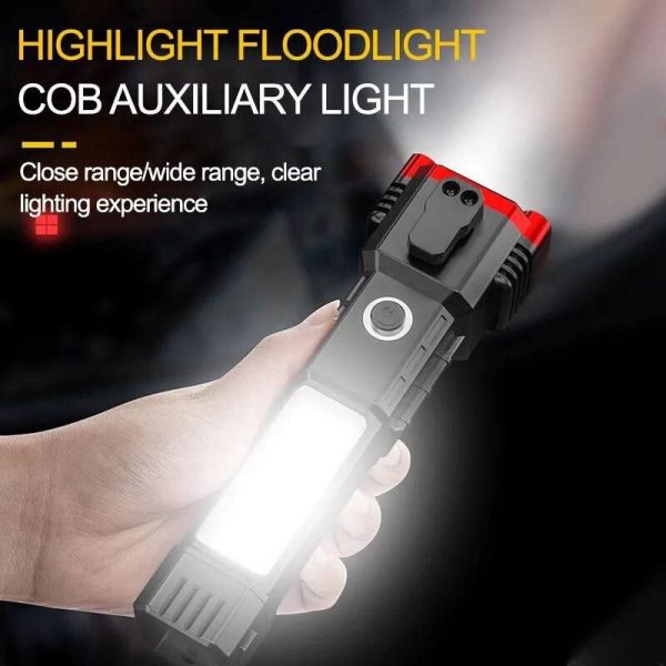 چراغ قوه دستی مدل 8 کاره led torch