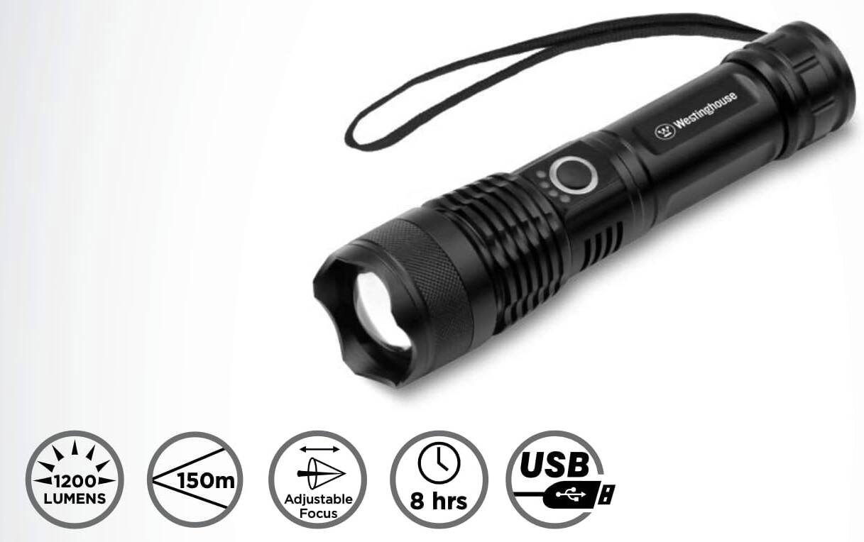 چراغ قوه آلومینیومی وستینگ هاوس مدل WF393-TB