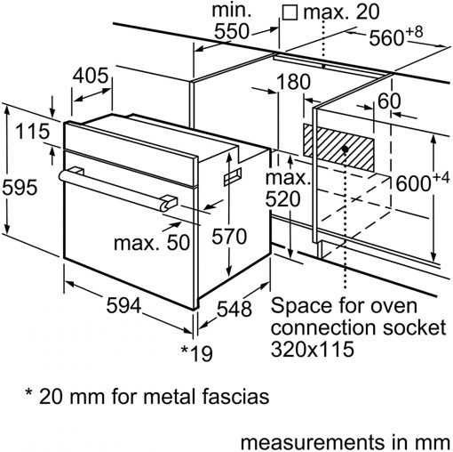 فر برقی توکار بوش مدل BOSCH HBJ538EB0M